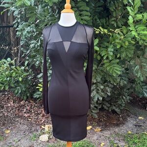 Versace Collection bodycon dress, sheer panels, size 4